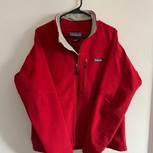 Patagonia Mens Jacket Rain Jacket Windbreaker Large Red Gray Coat
